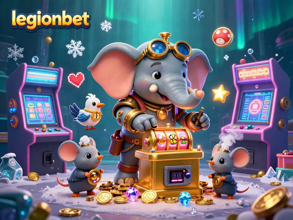 Spin for winnings at legionbet with vibrant steampunk characters and dazzling casino elements.